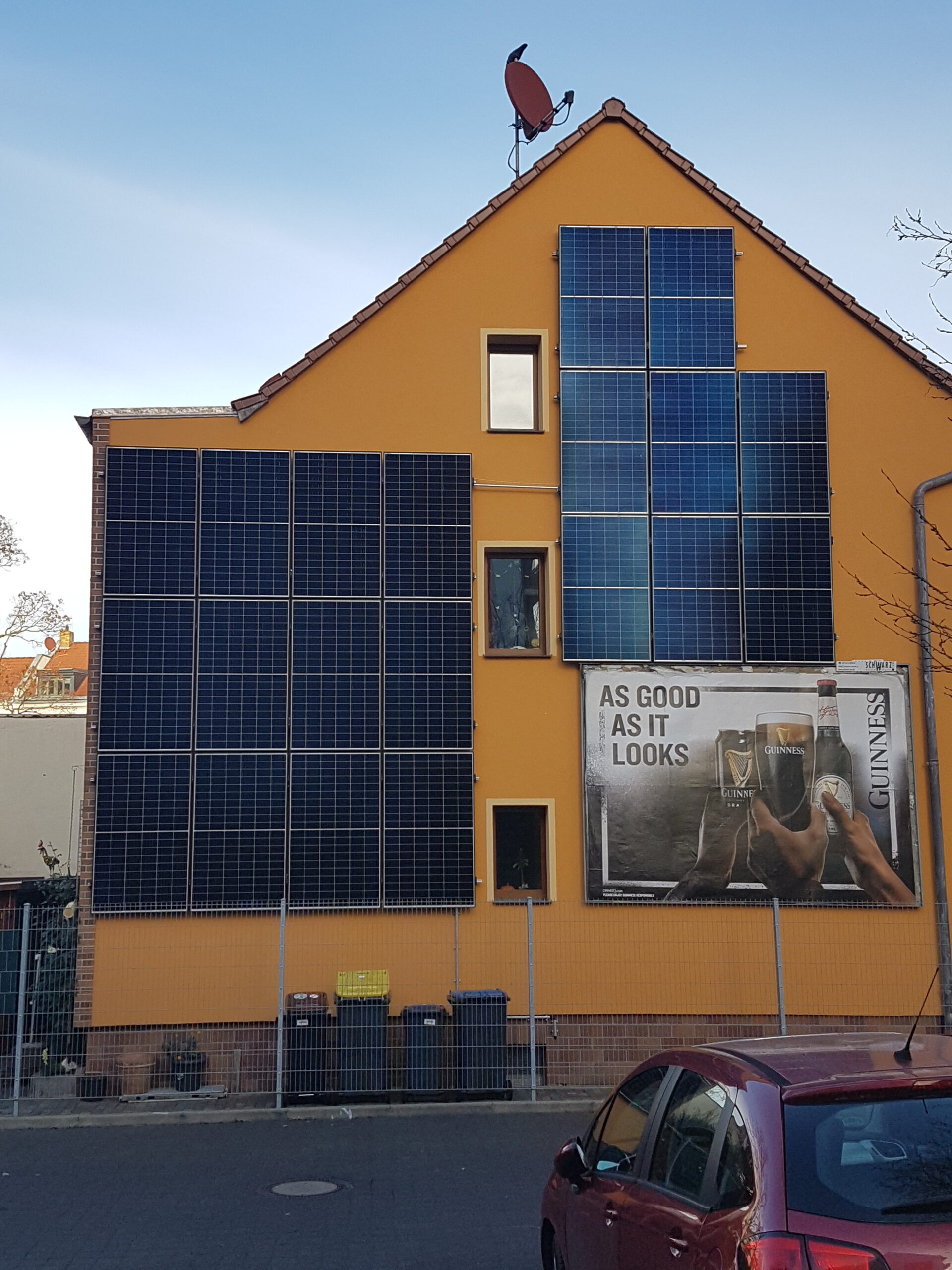 Solaranlage Fassade Leipzig